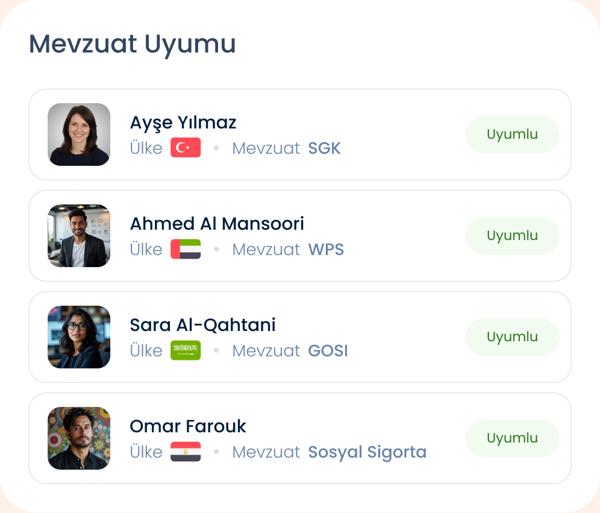 Mevzuat Uyumu — ülke bazında uyum durumu